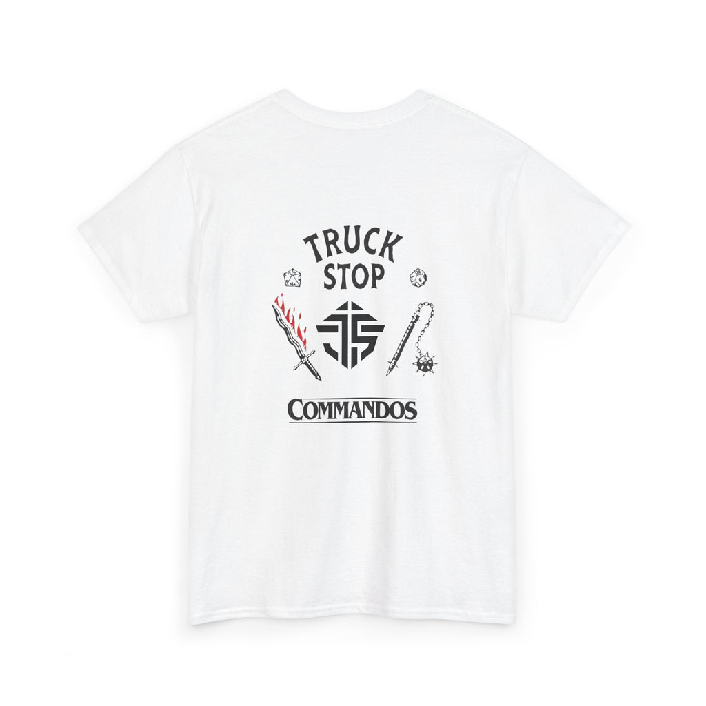 Truck Stop Commandos Tee | Retro Tools Logo, Small Chest Print