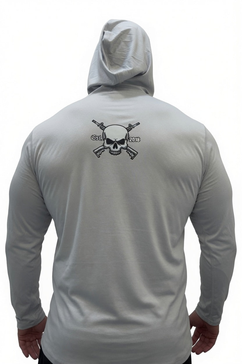 Shot Fast, Eat Ass hooded sun shirt